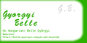gyorgyi belle business card