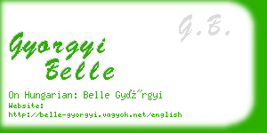 gyorgyi belle business card